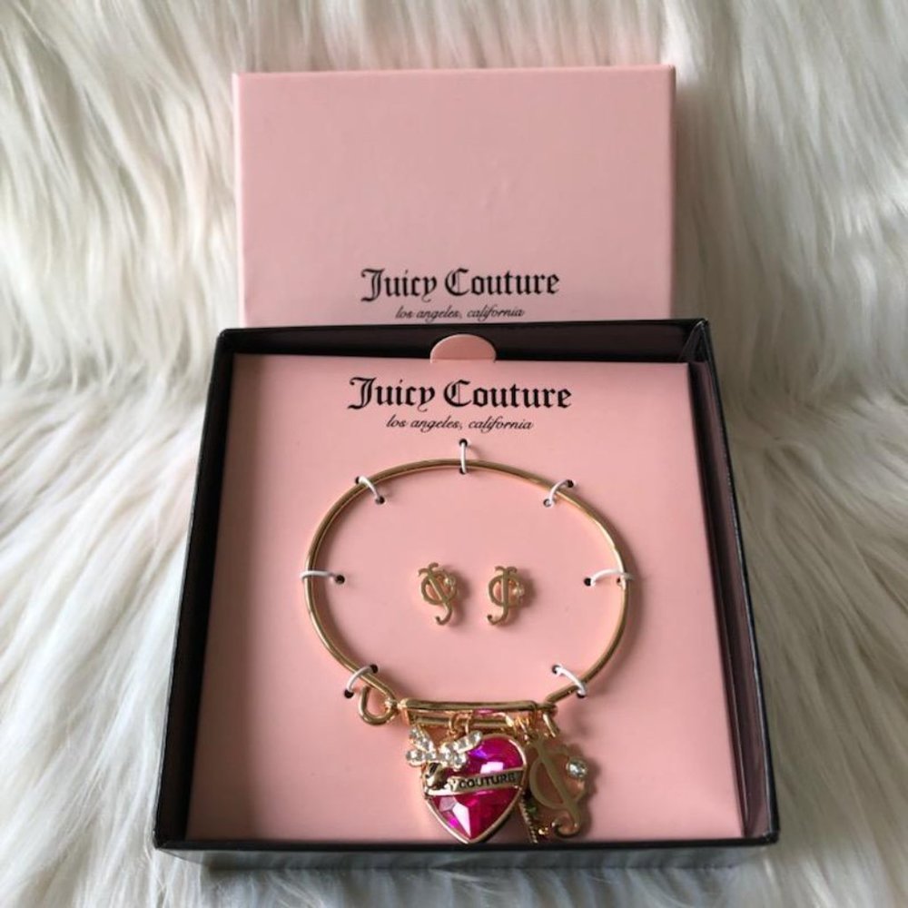 Juicy Couture Earrings and Bracelet Boxed Set